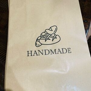 Handmade Bread Paper Bags- 10 fold over bags with stickers. 29 bags with tabs